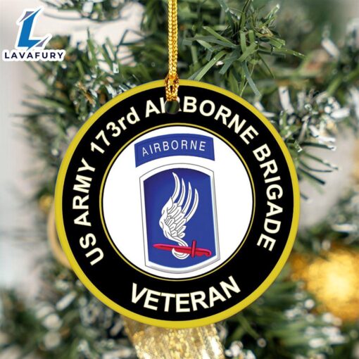 US Army Veteran 173rd Airborne Brigade Ceramic Ornament For Fans