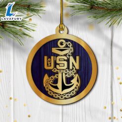 US Navy Anchor Christmas 2-layered…