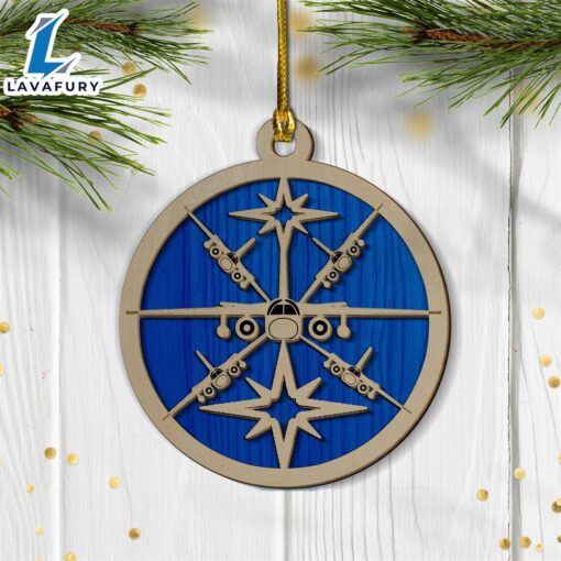 US Navy Lockheed S-3 Viking Christmas 2-layered Wood Ornament For Fans