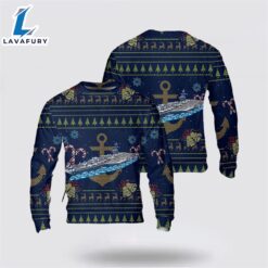 US Navy USS Carl Vinson Christmas AOP Sweater Veteran Christmas Sweater US Navy USS Carl Vinson Christmas AOP Sweater Veteran Christmas Sweater