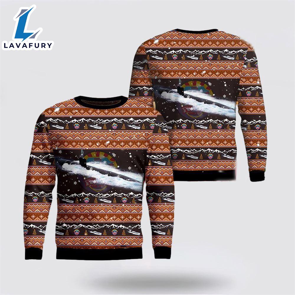 US Navy USS Tucson (SSN-770) Christmas AOP Sweater Veteran Christmas Sweater US Navy USS Tucson (SSN-770) Christmas AOP Sweater Veteran Christmas Sweater