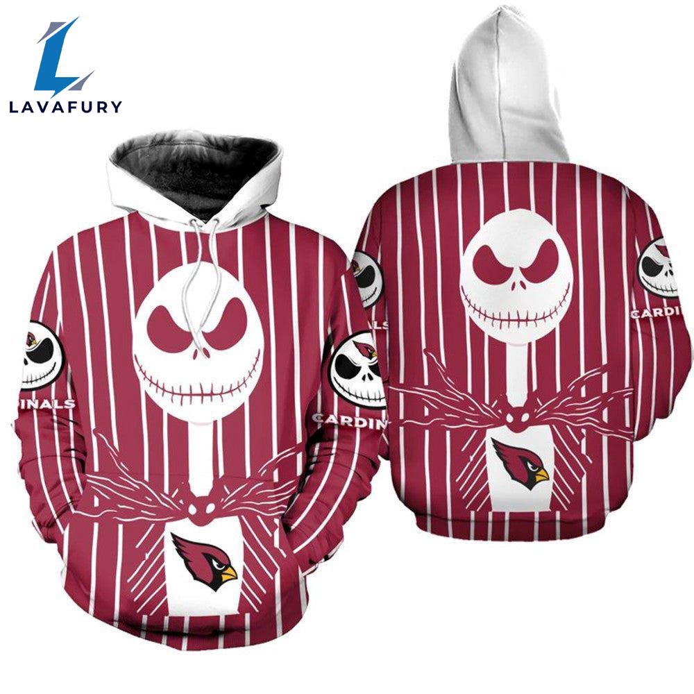 Arizona Cardinals Halloween Red Jack Skellington Super Bowl - Jack Skellington Hoodie Arizona Cardinals Halloween Red Jack Skellington Super Bowl - Jack Skellington Hoodie