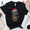 Dachshund Santa Christmas Tree Lights Xmas Dog T-Shirt