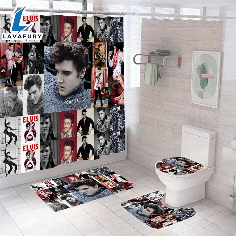Elvis Presley Four-Piece Bathroom Set For Fans Gift Xmas Elvis Presley Four-Piece Bathroom Set For Fans Gift Xmas