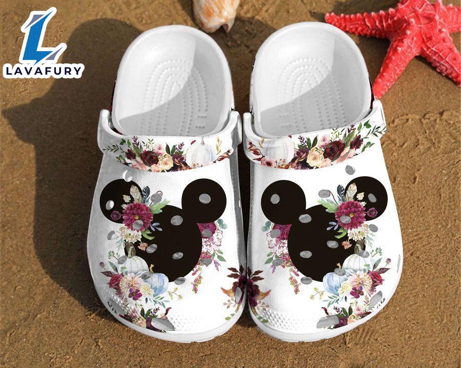 Footwearmerch Disney Mickey Ears Watercolor Floral Minnie Art Mouse Anniversary Gifts clog Shoes - Footwearmerch Gift Xmas Footwearmerch Disney Mickey Ears Watercolor Floral Minnie Art Mouse Anniversary Gifts clog Shoes - Footwearmerch Gift Xmas