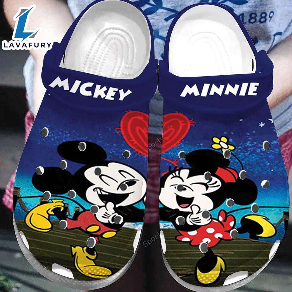 Footwearmerch Happy Mickey Minnie Couple Clogs Shoes - Footwearmerch Gift Xmas Footwearmerch Happy Mickey Minnie Couple Clogs Shoes - Footwearmerch Gift Xmas