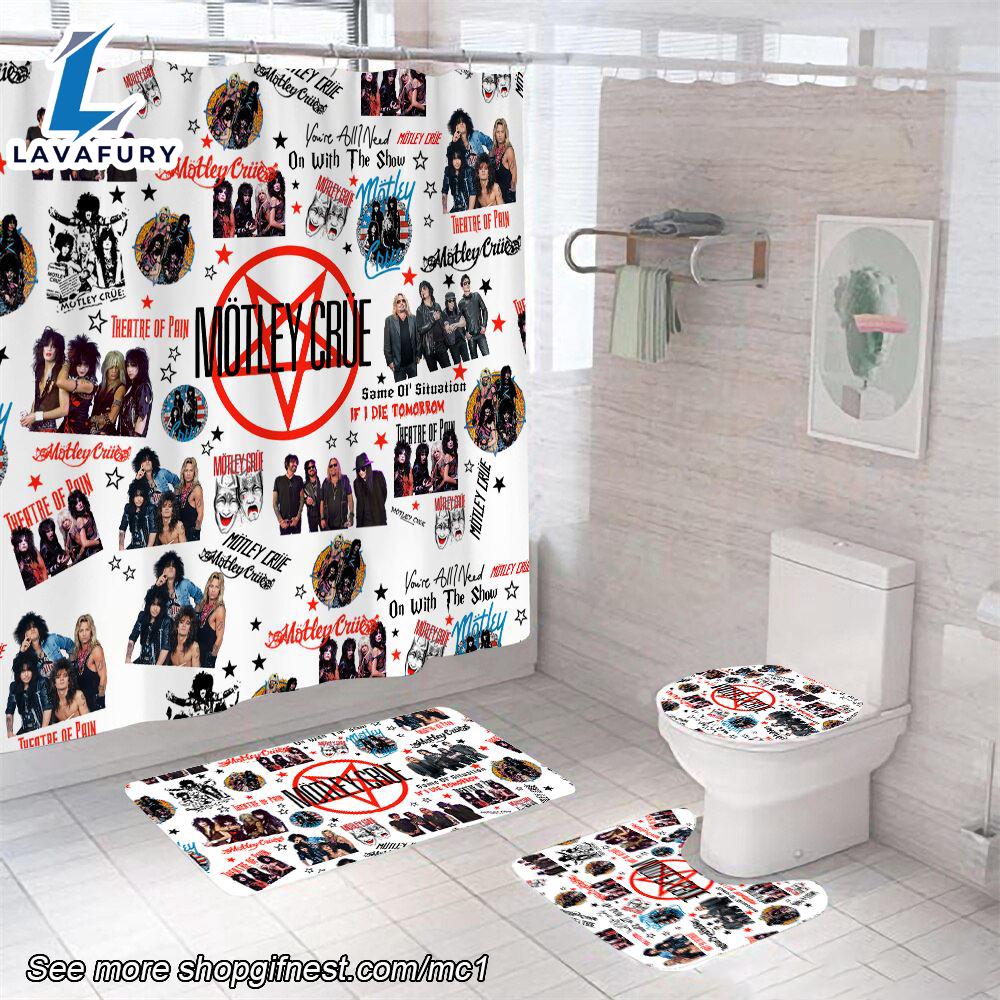 M?tley Cr?e Four-Piece Bathroom Set For Fans Gift Xmas M?tley Cr?e Four-Piece Bathroom Set For Fans Gift Xmas