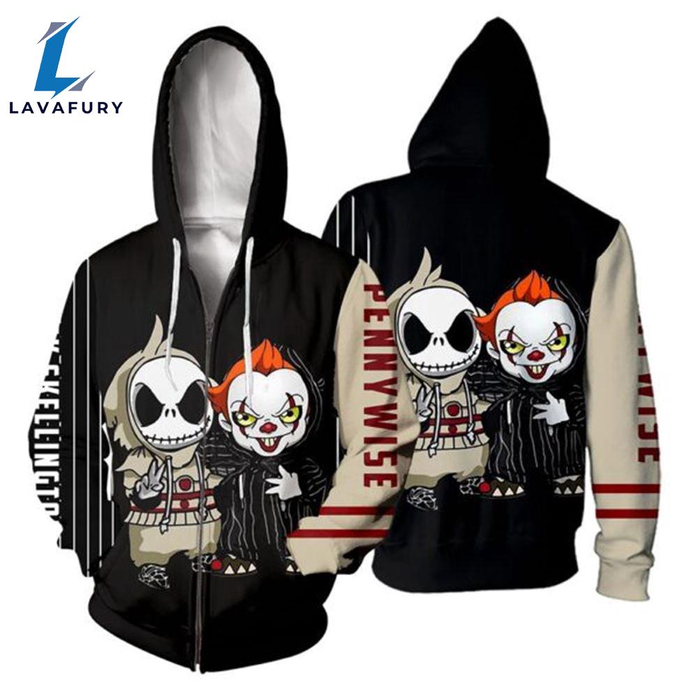 Pennywise & Jack Skellington - Jack Skellington Hoodie Pennywise & Jack Skellington - Jack Skellington Hoodie
