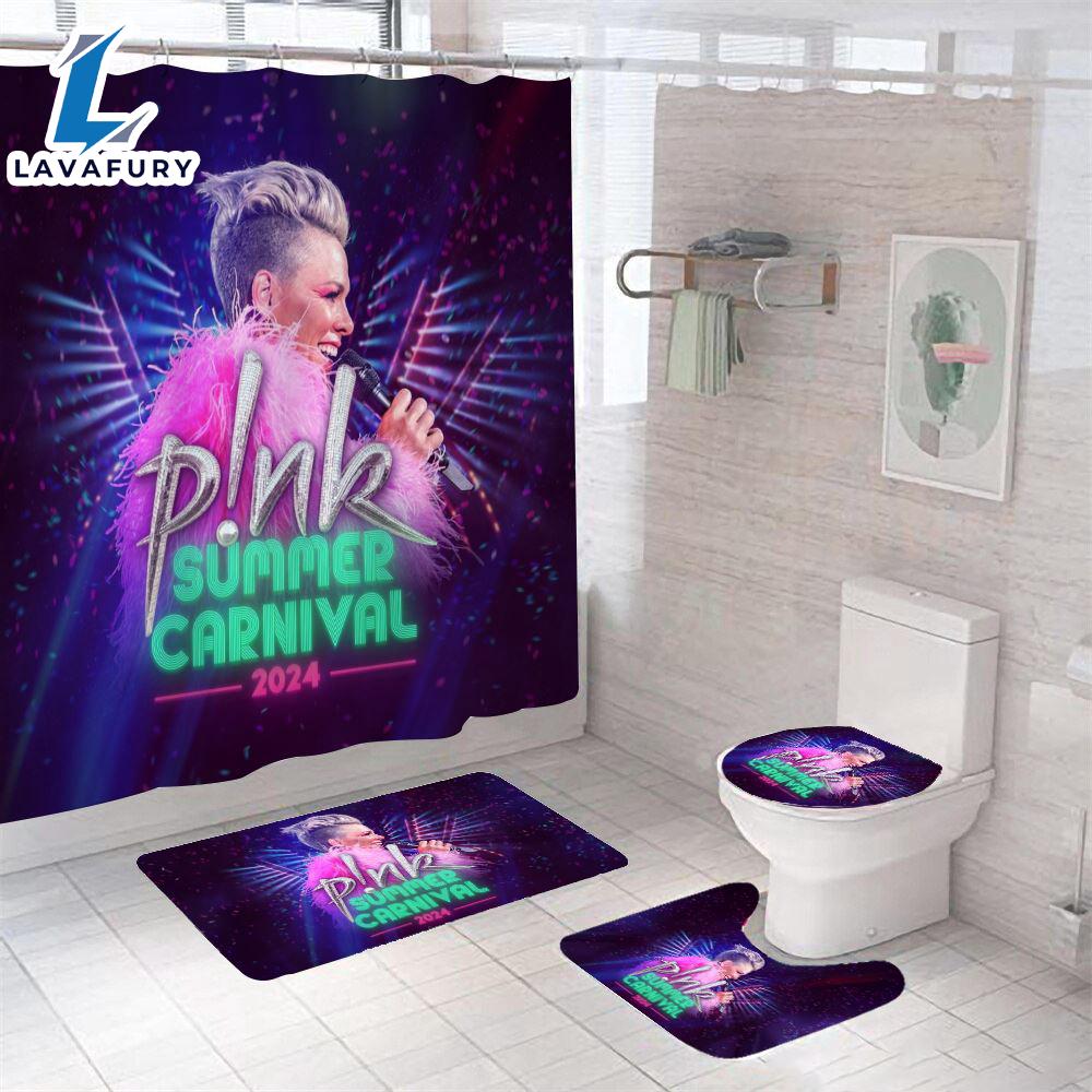 P!Nk Four-Piece Bathroom Set Decor Christmas Gift Xmas P!Nk Four-Piece Bathroom Set Decor Christmas Gift Xmas
