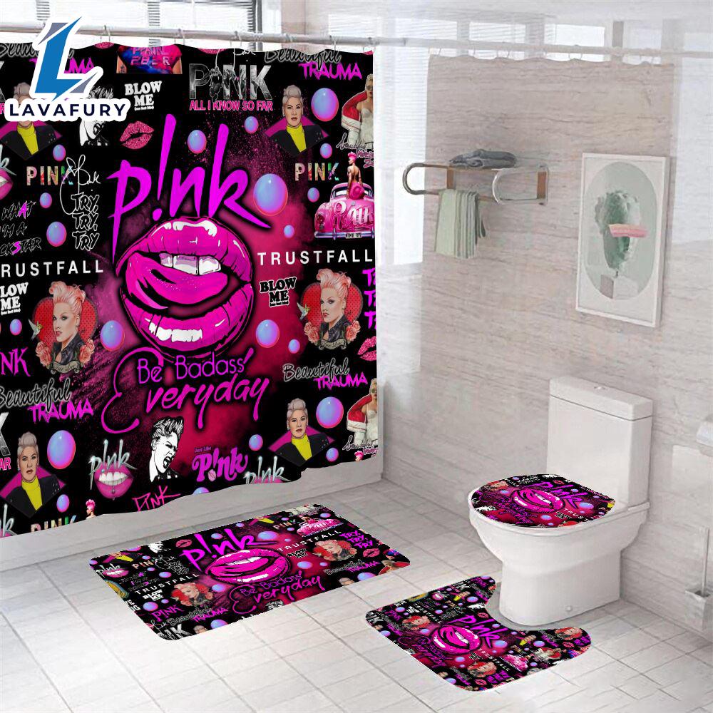 P!Nk Four-Piece Bathroom Set For Fans Gift Xmas P!Nk Four-Piece Bathroom Set For Fans Gift Xmas