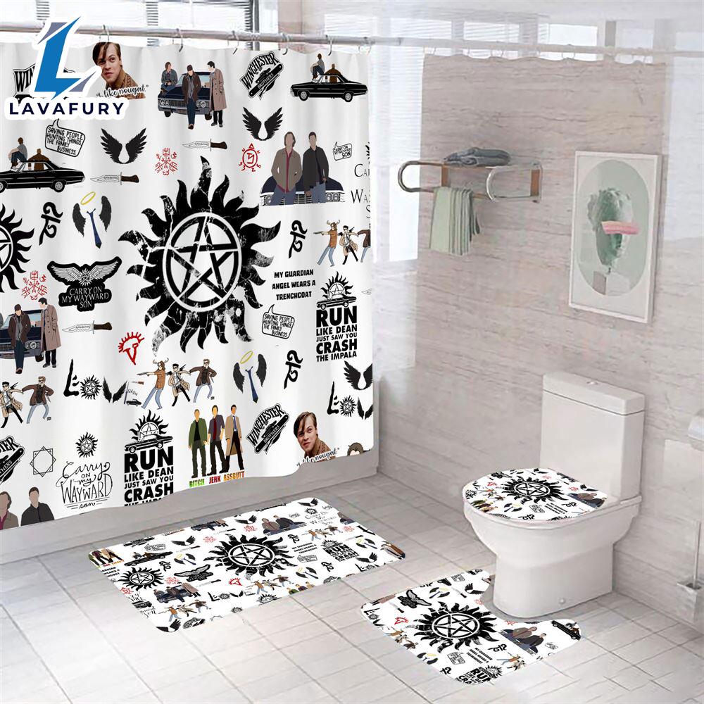 Supernatural Four-Piece Bathroom Set Gift Christmas Gift Xmas Supernatural Four-Piece Bathroom Set Gift Christmas Gift Xmas