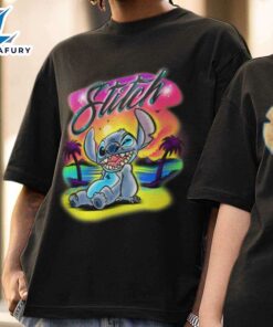 Airbrush Stitch T-Shirt Disney