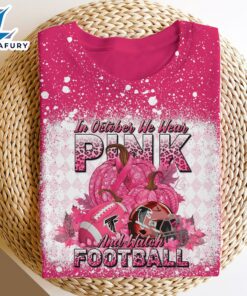 Atlanta Falcons Bleached Cancer Awareness, Sport Shirts For Fan
