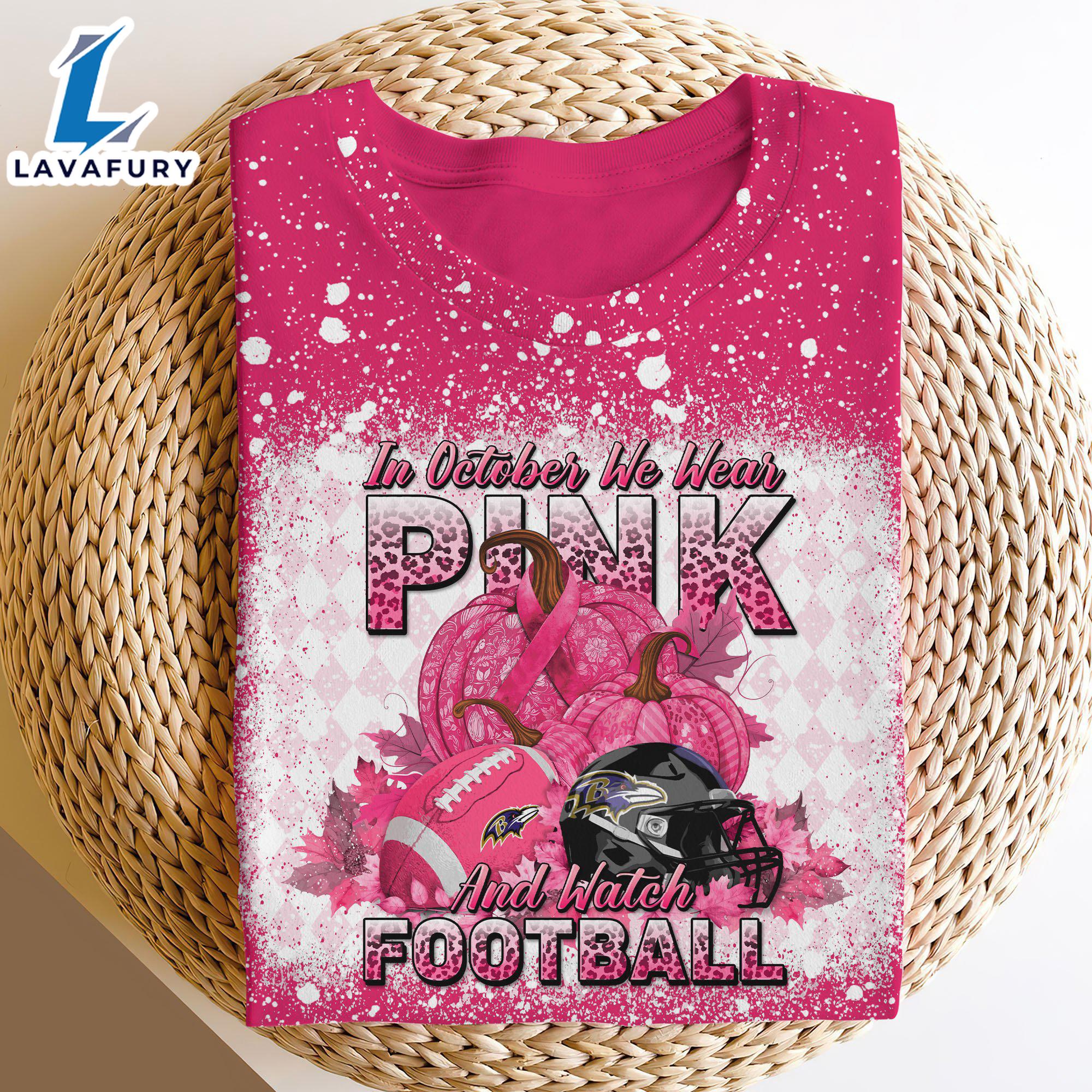 Baltimore Ravens Bleached Cancer Awareness, Sport Shirts For Fan Gift Summer Baltimore Ravens Bleached Cancer Awareness, Sport Shirts For Fan Gift Summer