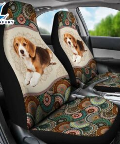 Beagle Mandala Car Seat Covers