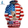 Berger Picard Dog 3D Face Graphic Premium America Flag Hoodie