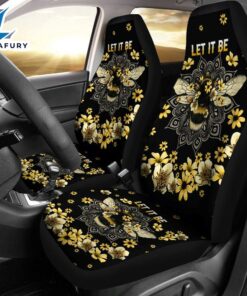 Best Let It Bee Honey Bee Premium Custom Car Seat Covers Decor Protector