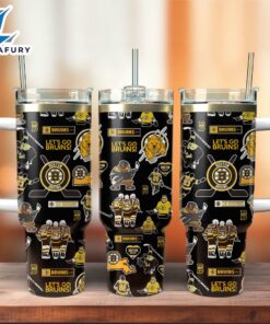 Boston Bruins Ice Hockey NHL Sport Custom Stanley Quencher 40oz Stainless Steel Tumbler