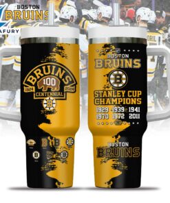 Boston Bruins NHL Custom Stanley Quencher 40oz Stainless Steel Tumbler