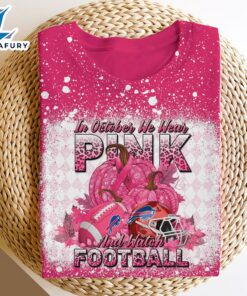 Buffalo Bills Bleached Cancer Awareness, Sport Shirts For Fan