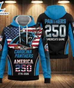 Carolina Panthers America 250th Anniversary 1776-2026 Hoodie