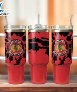 Chicago Blackhawks Hockey NHL Sport Custom Stanley Quencher 40oz Stainless Steel Tumbler With Handle