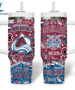Colorado Avalanche NHL Custom Stanley Quencher 40oz Stainless Steel Tumbler