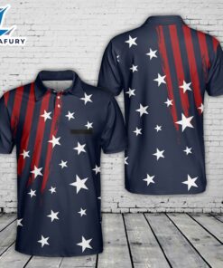 Custom Name American Flag 4th Of July Polo Shirt