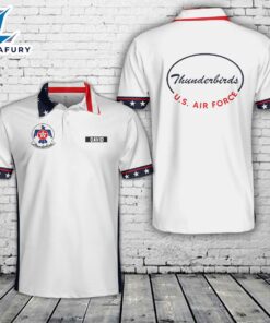 Custom Name US Air Force Thunderbirds, 4th Of July AOP Polo Shirt 1