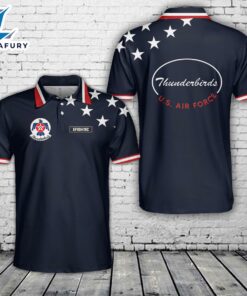 Custom Name US Air Force Thunderbirds, 4th Of July Polo Shirt 1