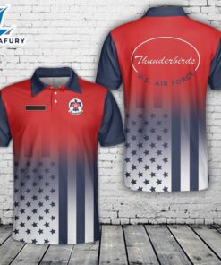 Custom Name US Air Force Thunderbirds, 4th Of July Polo Shirt 3