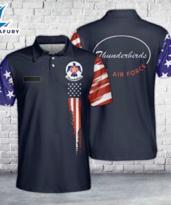 Custom Name US Air Force Thunderbirds, 4th Of July Polo Shirt