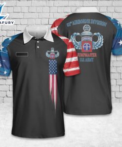 Custom Name US Army 82nd Airborne Jumpmaster - Master Jump Wings, 4th Of July Polo Shirt