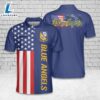 Custom Name US Navy Blue Angels, 4th Of July Polo Shirt