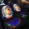Cute Bull Dog Love You To The Moon Galaxy Premium Custom Car Seat Covers Decor Protectors