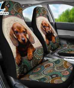 Dachshund Mandala Custom Car Seat Covers