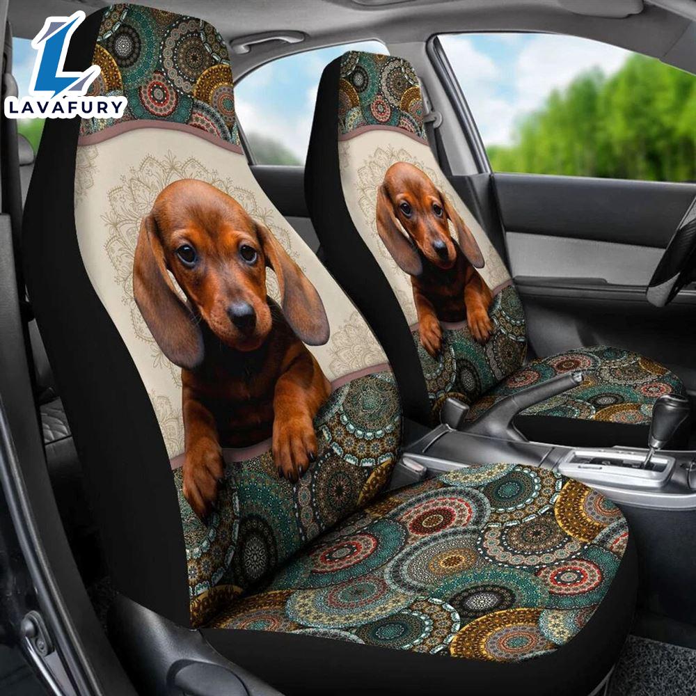Dachshund Mandala Custom Car Seat Covers For Lover Dogs Dachshund Mandala Custom Car Seat Covers For Lover Dogs