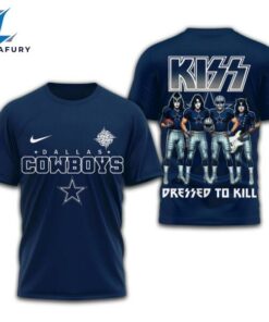 Dallas Cowboys KISS Dressed To Kill T-Shirt Blue