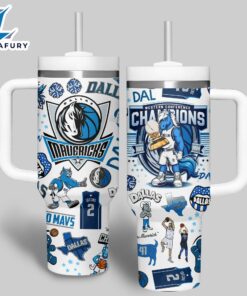 Dallas Mavericks NBA Custom Stanley Quencher 40oz Stainless Steel Tumbler