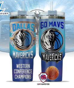 Dallas Mavericks NBA Custom Stanley Quencher 40oz Stainless Steel Tumbler With Handle 1