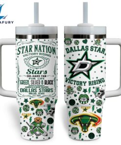 Dallas Stars NHL Custom Stanley Quencher 40oz Stainless Steel Tumbler With Handle
