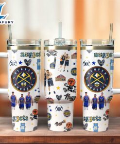 Denver Nuggets Basketball NBA Sport Custom Stanley Quencher 40oz Stainless Steel Tumbler With Handle