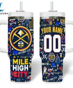Denver Nuggets NBA Custom Stanley Quencher 40oz Stainless Steel Tumbler