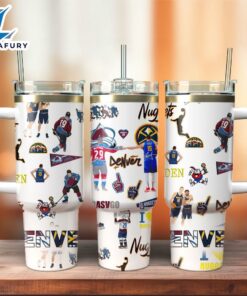 Denver Nuggets NBA Sport Custom Stanley Quencher 40oz Stainless Steel Tumbler