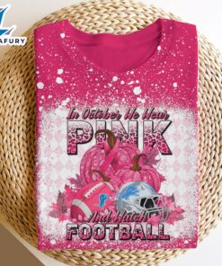 Detroit Lions Bleached Cancer Awareness, Sport Shirts For Fan