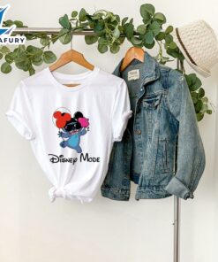 Disney Stitch Mode T-Shirt Matching Disney Vacation Shirts Couple Disney Trip Outfit Anniversary Gift