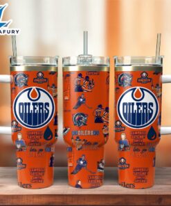 Edmonton Oilers NHL Sport Custom Stanley Quencher 40oz Stainless Steel Tumbler
