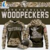 Fayetteville Woodpeckers Salute to Service 2025 Camo Hoodie