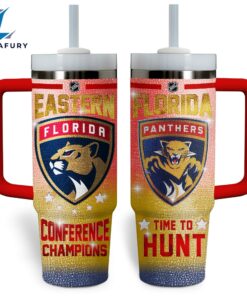 Florida Panthers NHL Custom Stanley Quencher 40oz Stainless Steel Tumbler With Handle