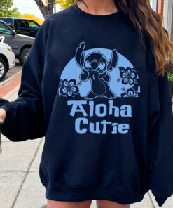 Funny Stitch Aloha Cutie Disney Lilo And Stitch T-shirt